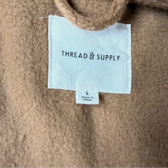 Thread & Supply Shirt Shacket Brown Camel size L - Picture 8 of 12